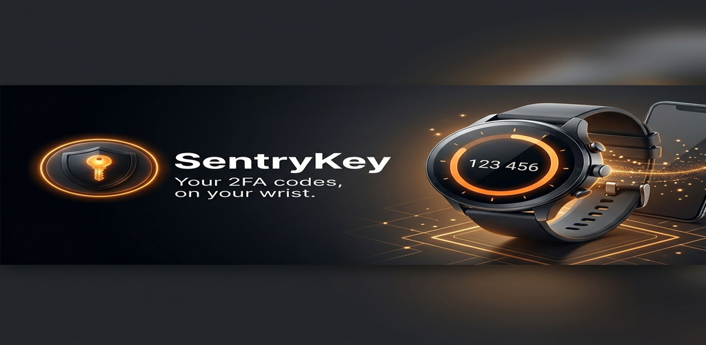 SentryKey watch and mobile app sync mockup